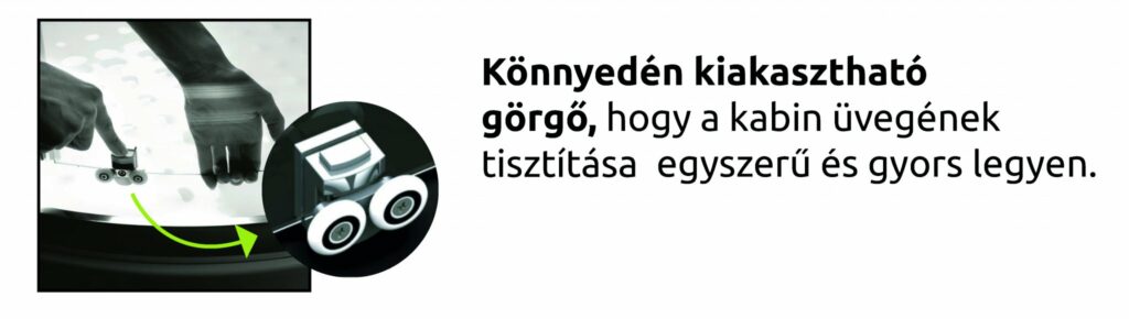 Premium plus könnyen kiakasztható görgő